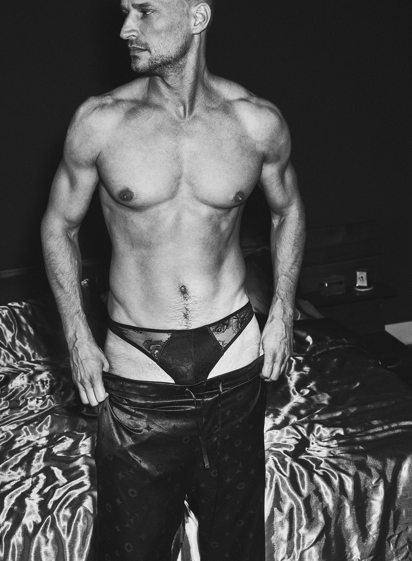 Men's Lace Thong Underwear