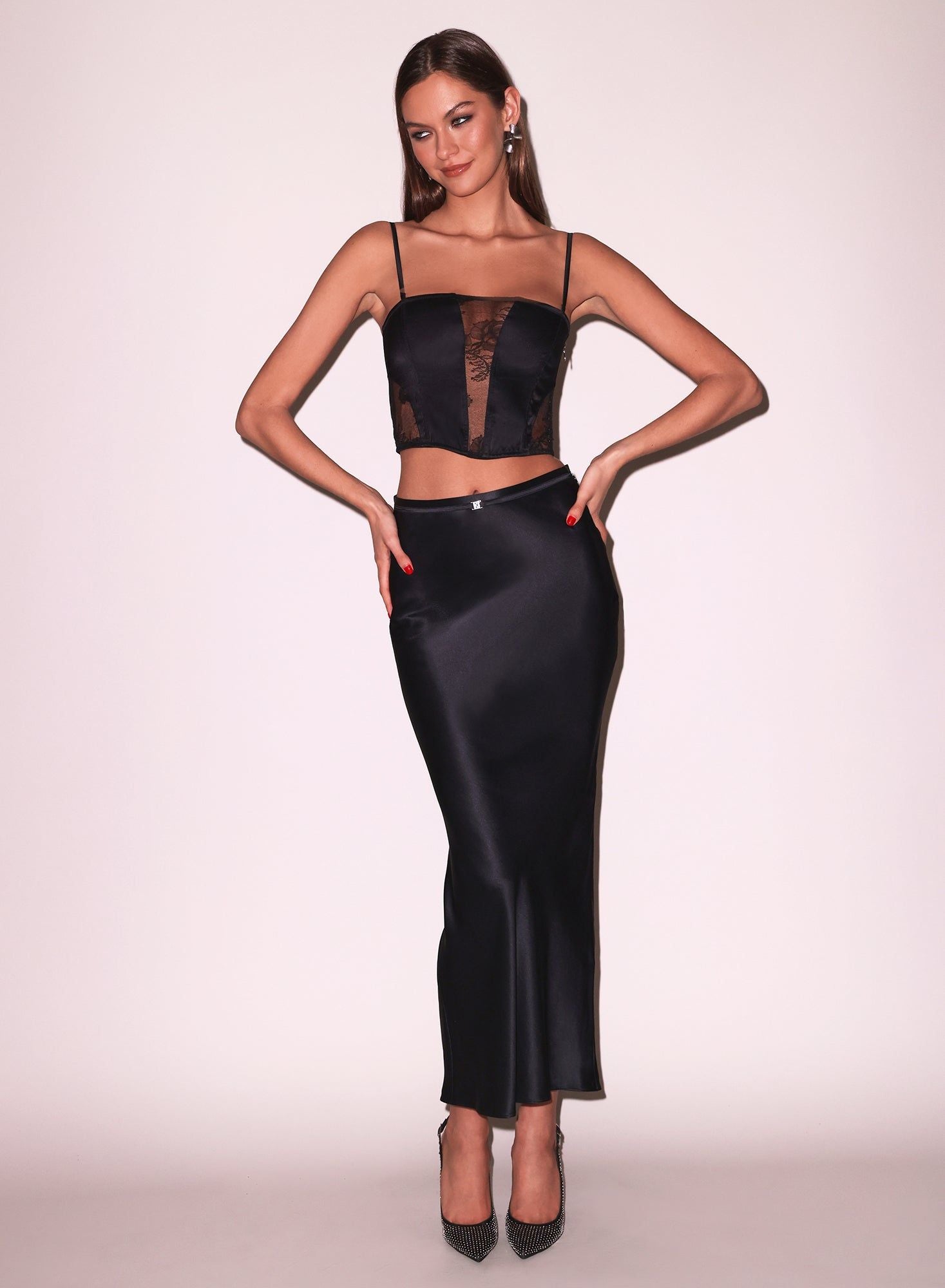 Silk Bouquet Lace Corset Top