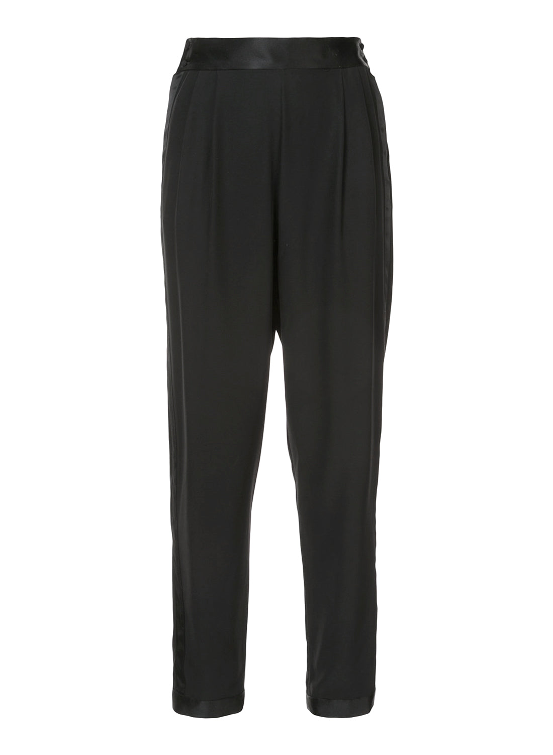 Luxury Silk Pleated Tuxedo Pants