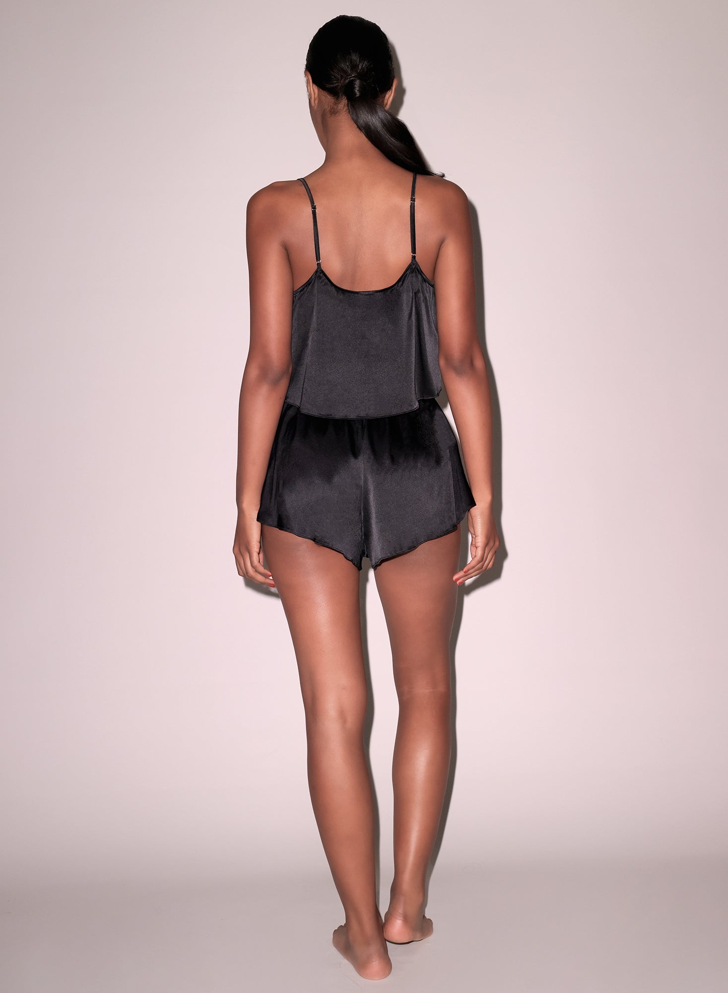 Luxe Flutter Cami Black