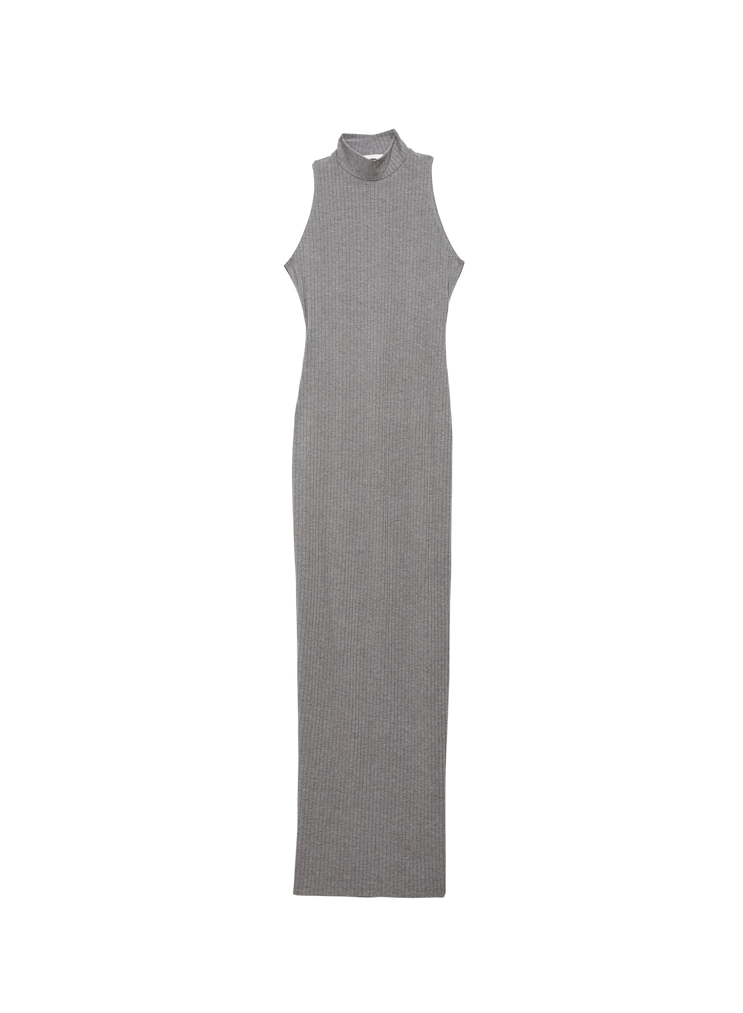 Heather Grey Rib Racer Maxi Dress