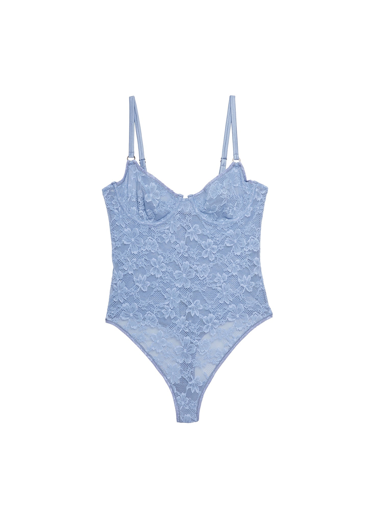 Stretch Lace Bodysuit Denim