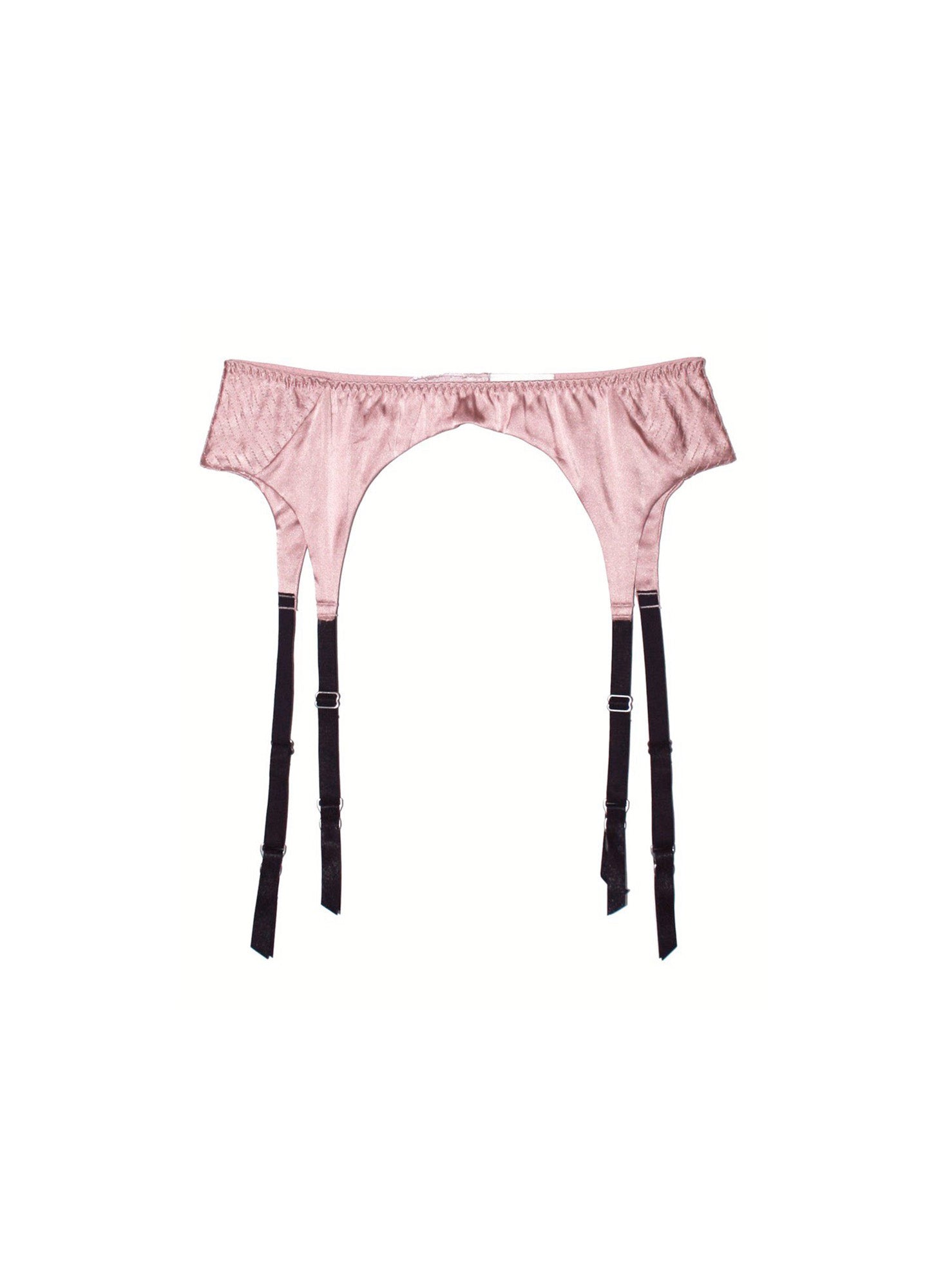 Rose Pink Satin Garter Belt
