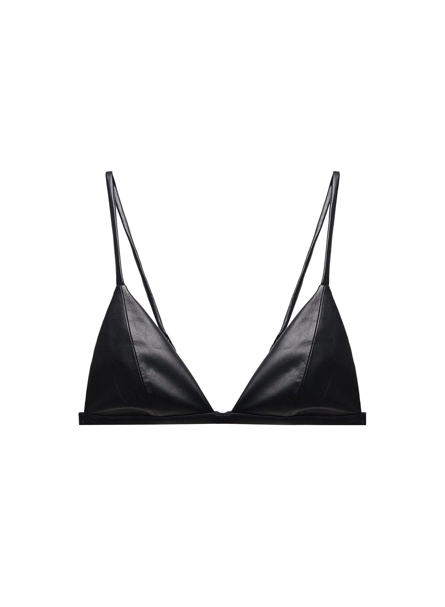 Vegan Leather Triangle Bra